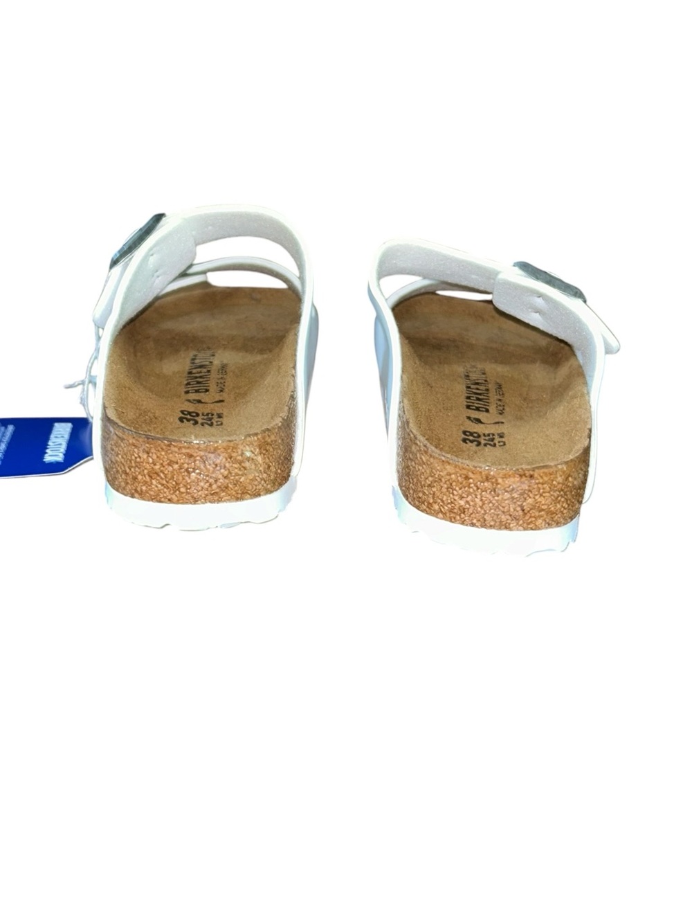 Birkenstock Arizona White Birko-Flor Sandals Size 38 Narrow US 7 Womens NIB - Picture 7 of 10